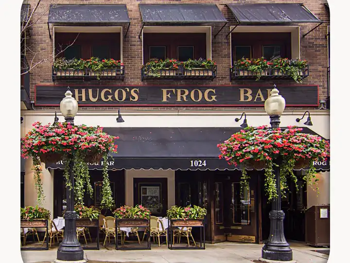 Hugo's Frog Bar happy hour menu